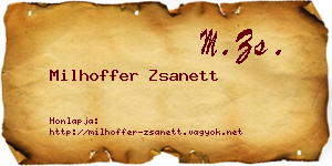 Milhoffer Zsanett névjegykártya