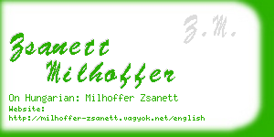 zsanett milhoffer business card